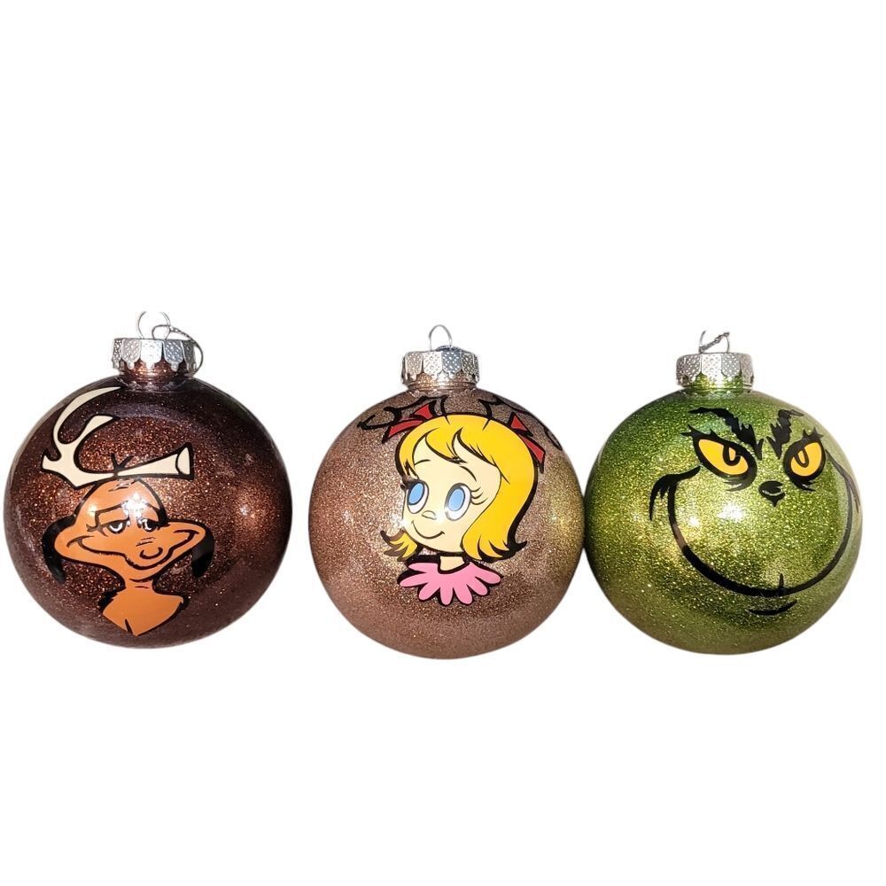 Grinch shatterproof ornament bundle